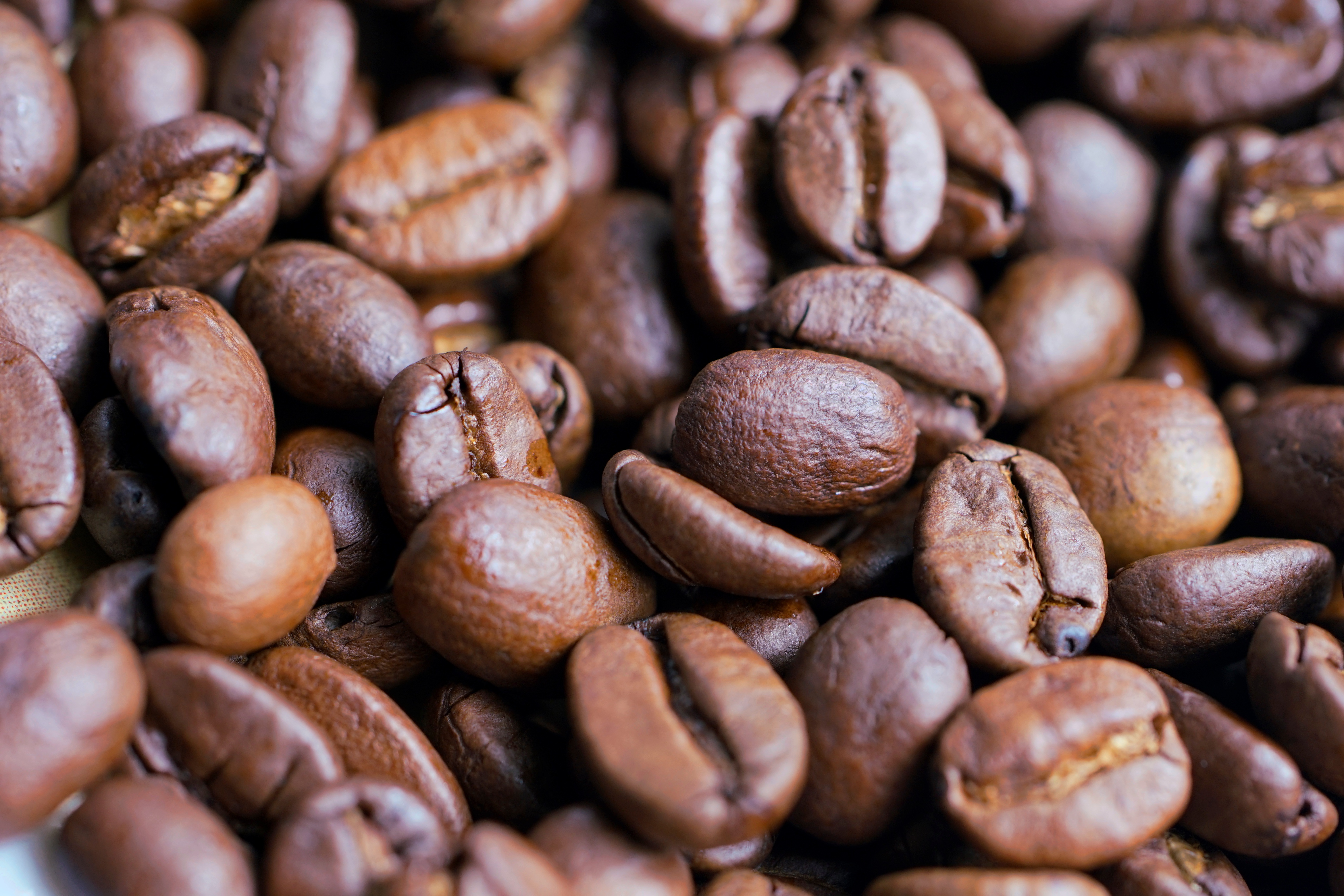 Pile of coffee beans